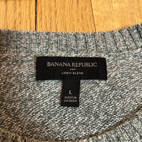 Banana Republic Sage Green Linen Blend Sweater - Picture 3 of 4